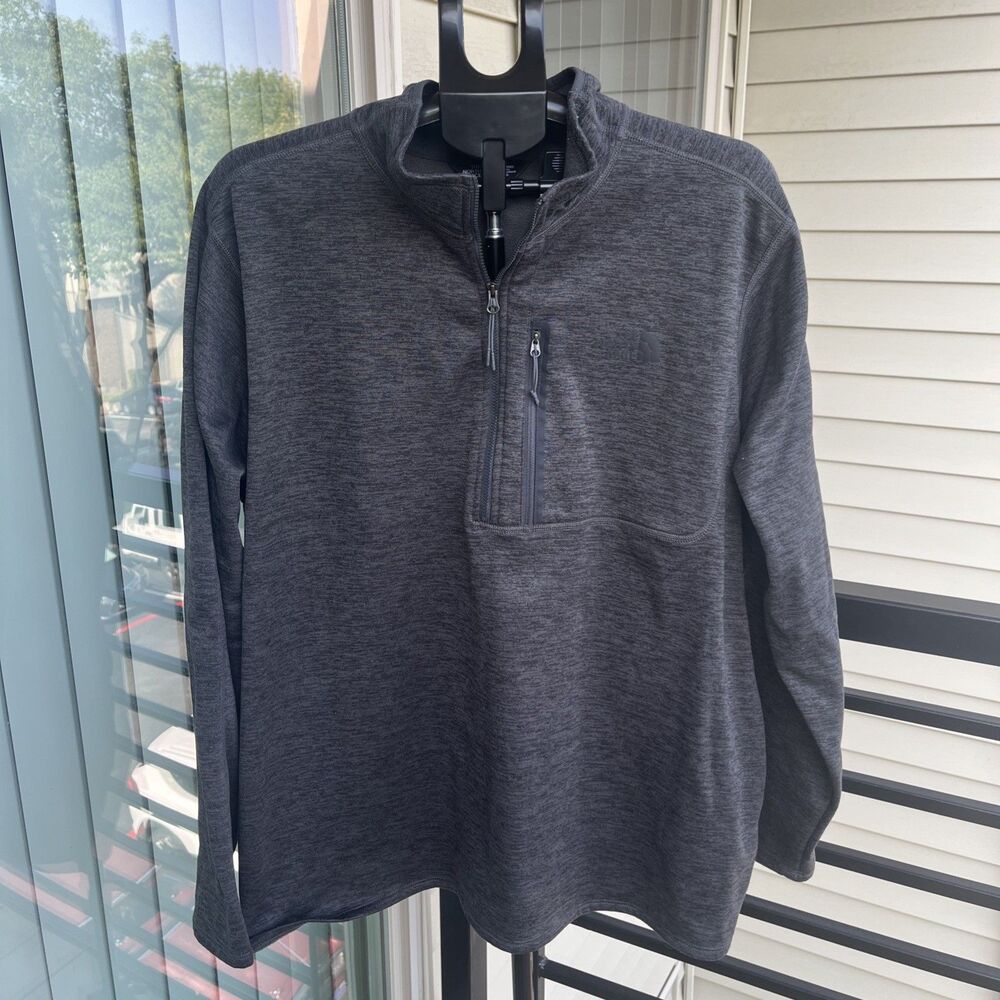 THE NORTH FACE Canyonlands Men's Half Zip Pullover Fleece Jacket Grey Size 2XL